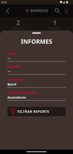 Generación de informes de barriles | Telesto