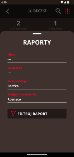 Generowanie raportów keg | Telesto