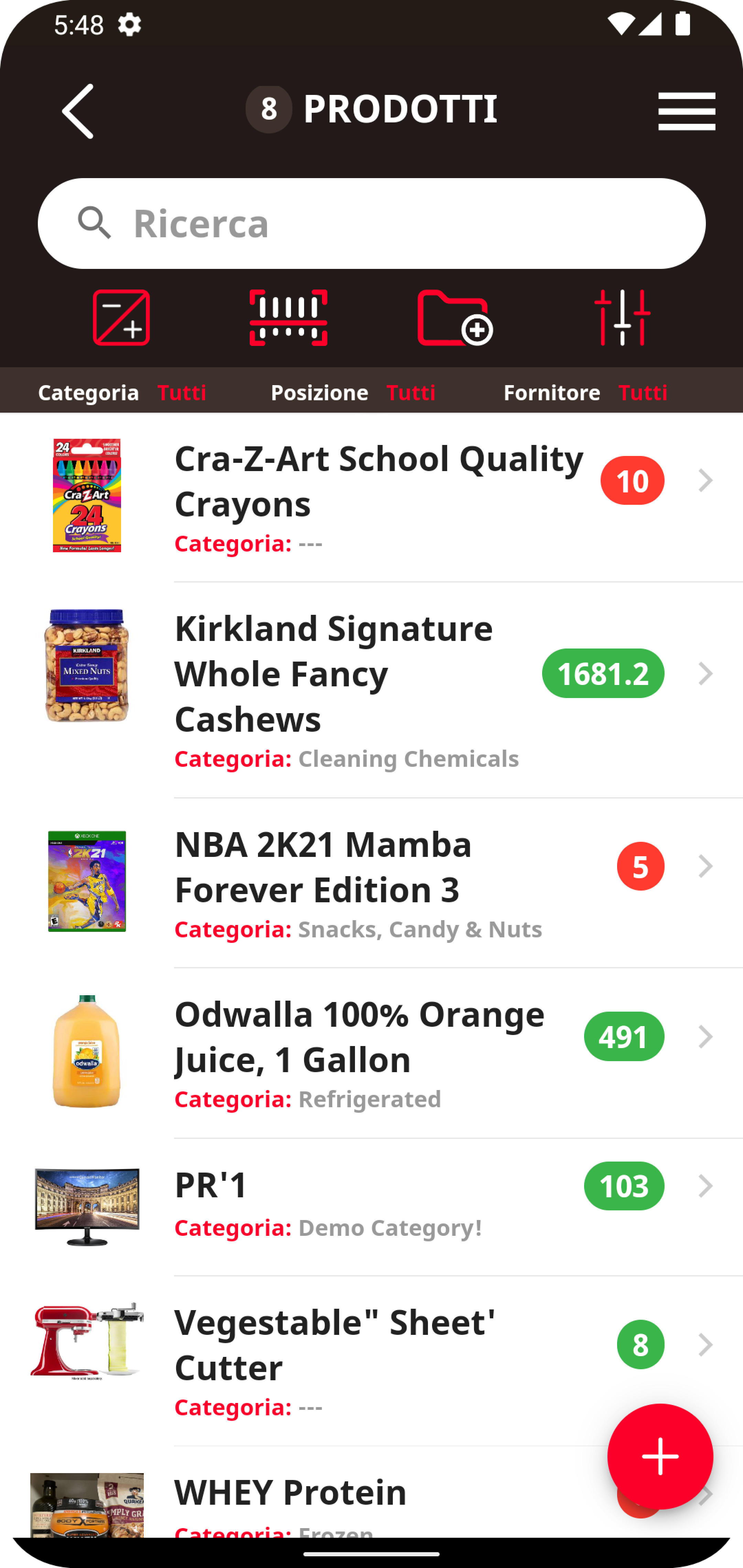 Sistema di gestione dell'inventario degli alimenti deperibili