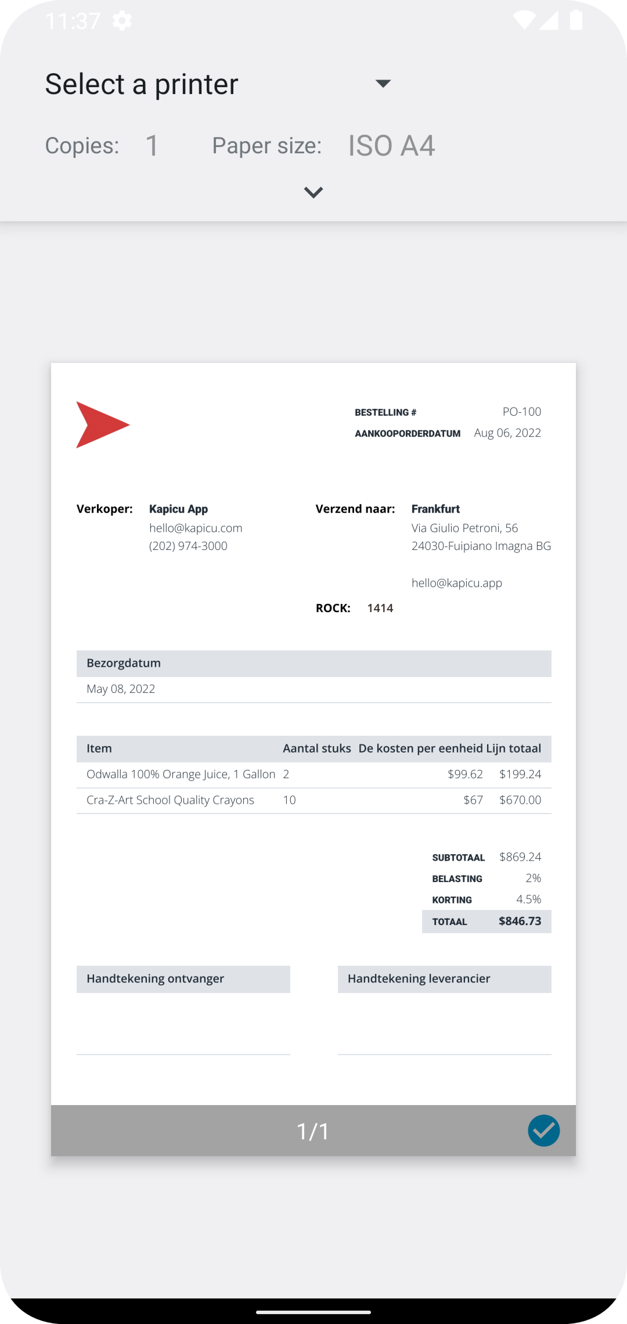 Beste app voor het genereren van inkooporders