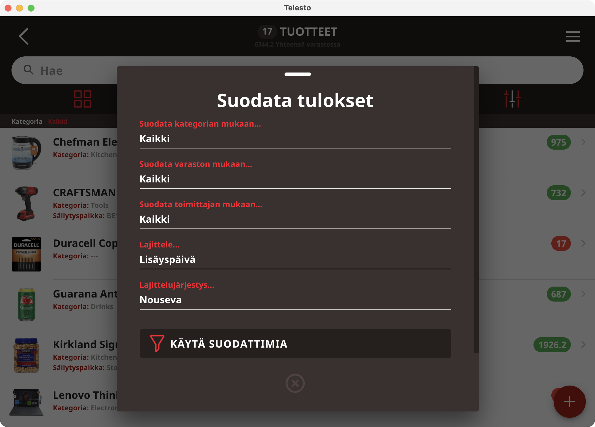 Telesto - Työskentele nopeammin isolla näytöllä