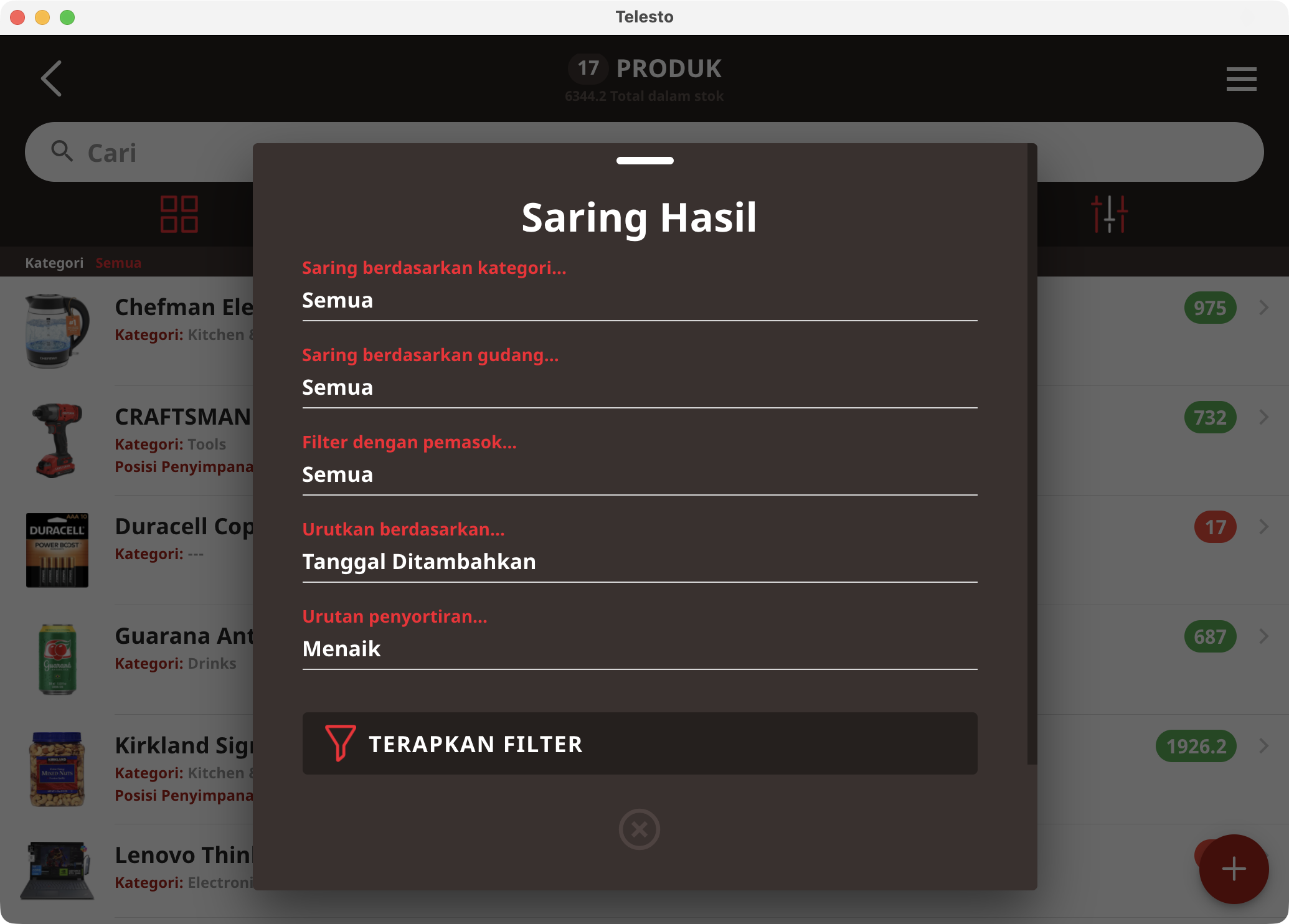 Telesto - Bekerja lebih cepat di layar besar