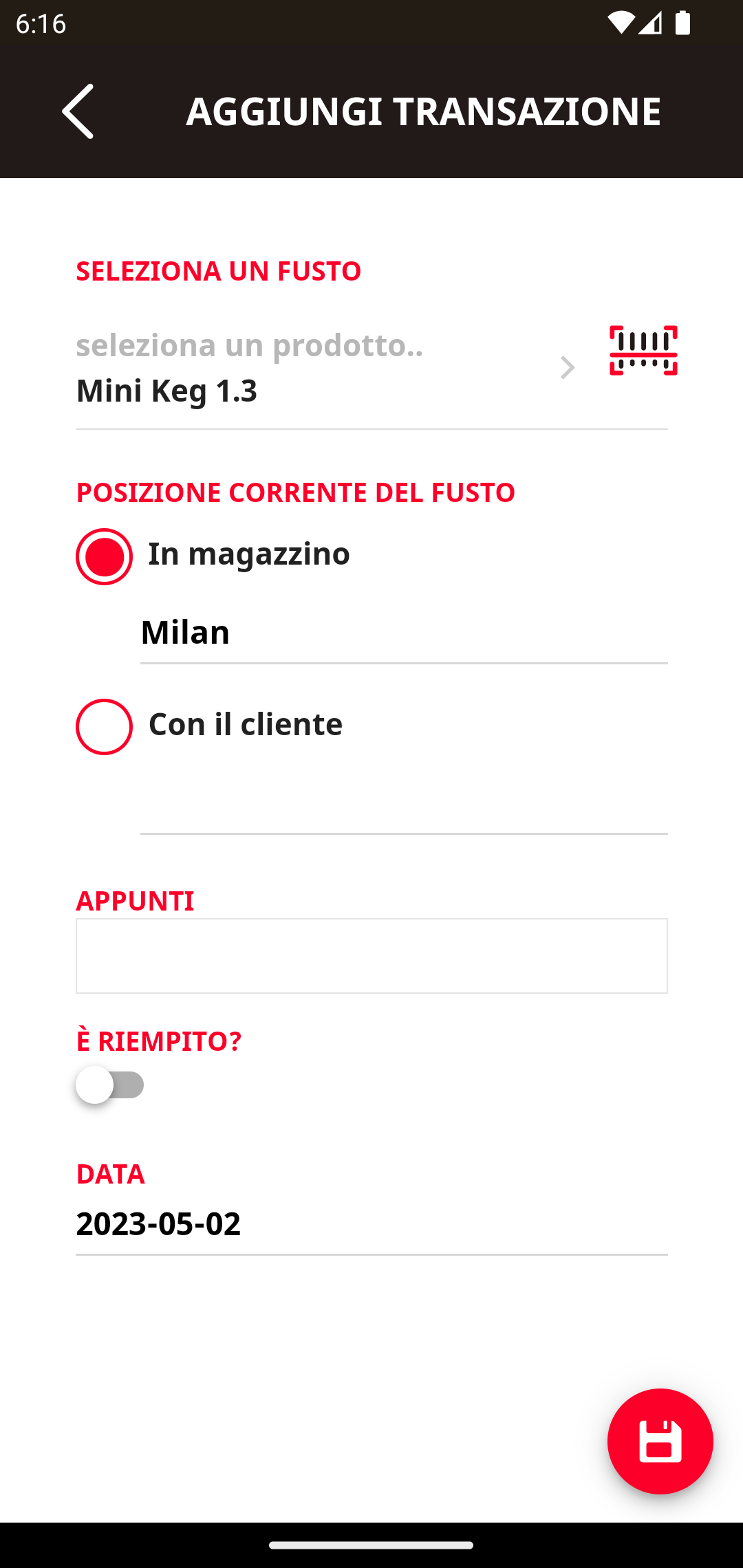 Telesto | Sistema di gestione fusti per cantine e birrifici