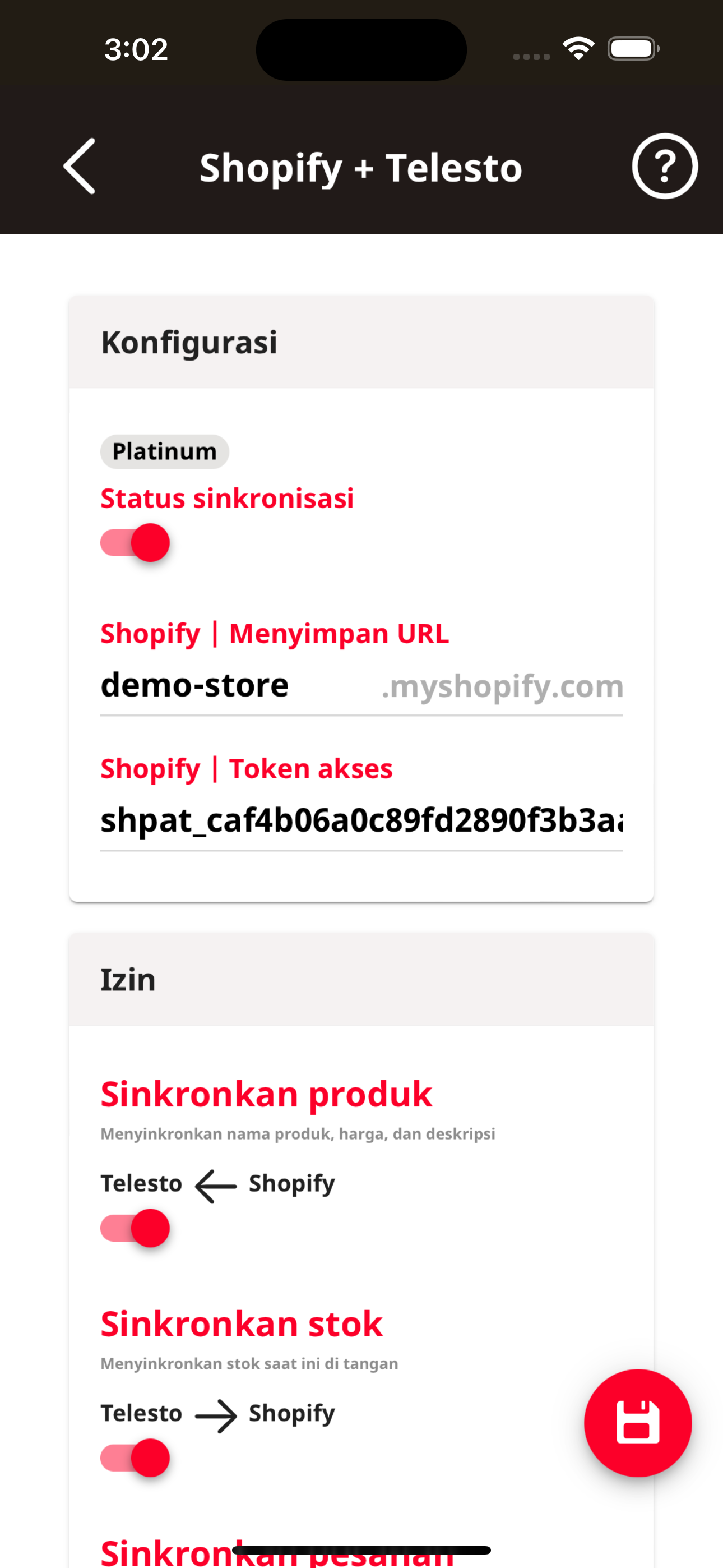 Manajemen Inventaris | Integrasi dengan Shopify